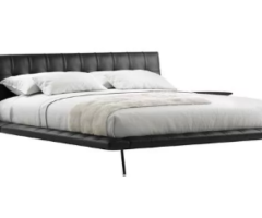 Minimalist Super PVC Leather Floating Bed