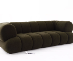 Three-Seater Bubble Fabric Sofa