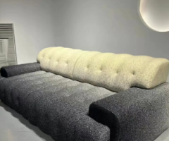 Black and White Gradient Fabric Sofa