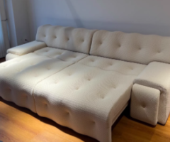 Off-white Electric Extendable Sectional Sofa