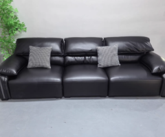 Luxury Black Leather Sofa