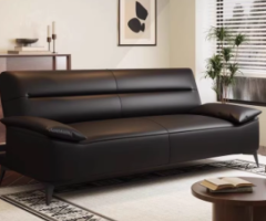 Black Leather Sofa Bed