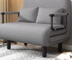 Dark Grey Dual-Purpose Sofa Bed