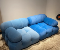 Soft Blue Modular Fabric Sofa