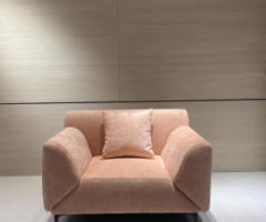 Designer Peach Wing Chair