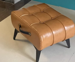 Designer Leather Tufted Ottoman