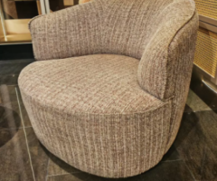 Contemporary Textured Fabric Lounge Chair