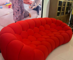 Designer Red Cloud Bubble Curved Sofa