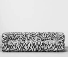 Premium Zebra-Print Upholstered Sofa